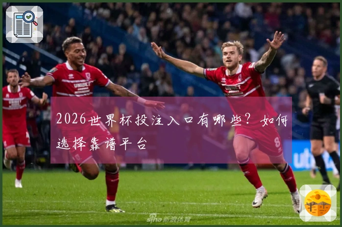 2026世界杯投注入口有哪些?如何选择靠谱平台