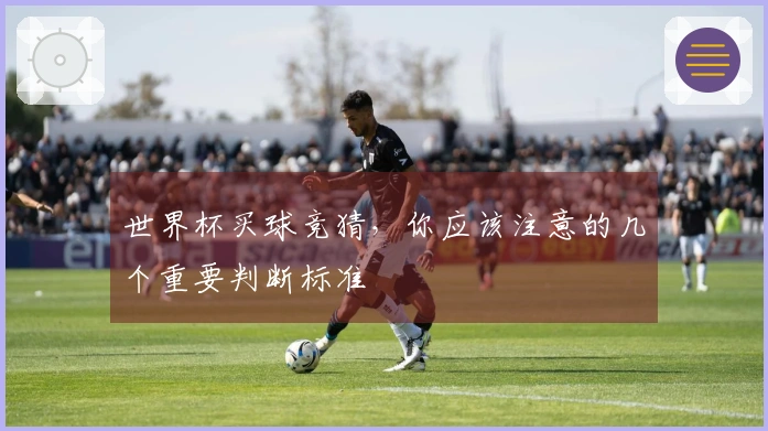 世界杯买球竞猜，你应该注意的几个重要判断标准